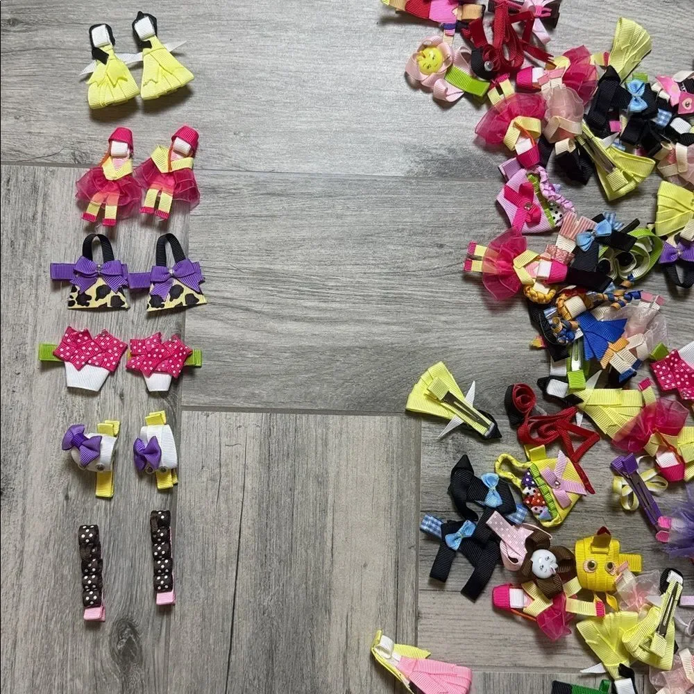 Mystery Handmade Girls Hair Clips- 5 sets of 2 matching styles